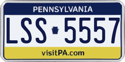 PA license plate LSS5557