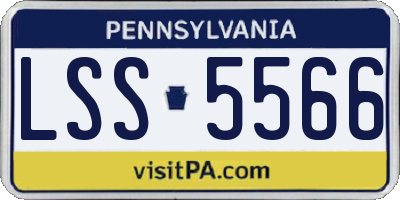 PA license plate LSS5566