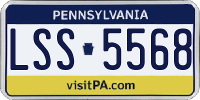 PA license plate LSS5568