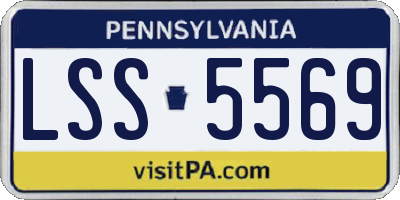 PA license plate LSS5569