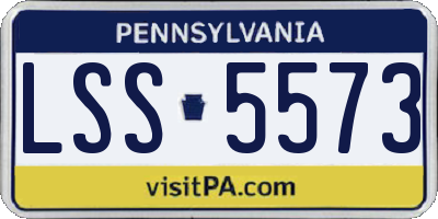 PA license plate LSS5573