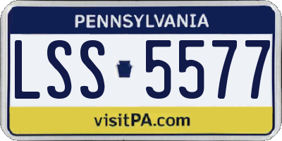 PA license plate LSS5577