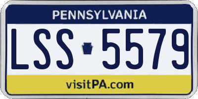 PA license plate LSS5579