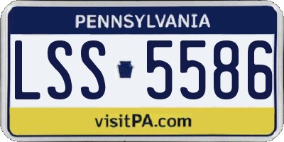 PA license plate LSS5586