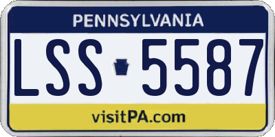 PA license plate LSS5587