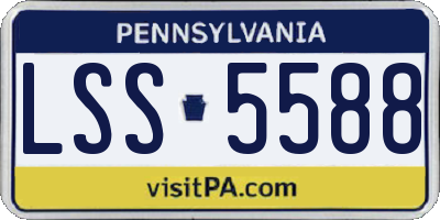 PA license plate LSS5588
