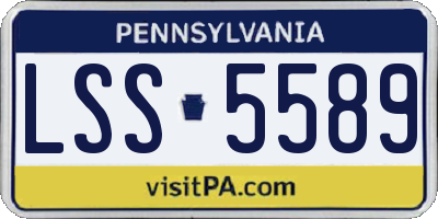 PA license plate LSS5589
