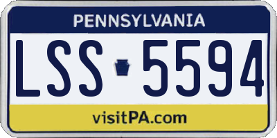 PA license plate LSS5594
