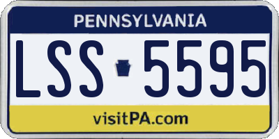 PA license plate LSS5595