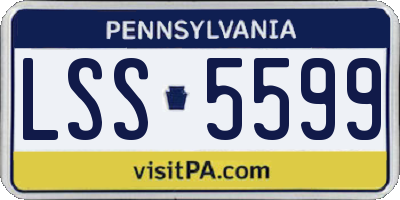 PA license plate LSS5599