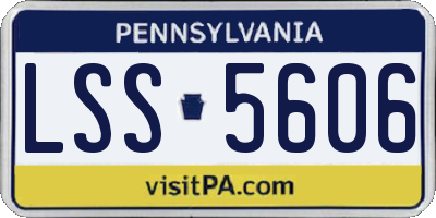 PA license plate LSS5606