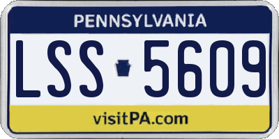 PA license plate LSS5609