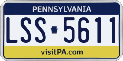 PA license plate LSS5611