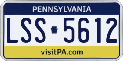 PA license plate LSS5612