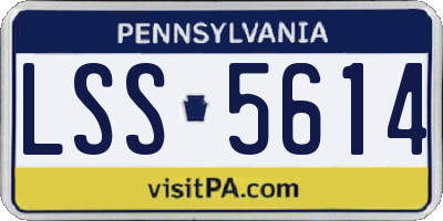 PA license plate LSS5614