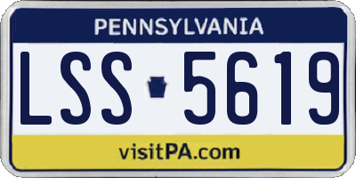 PA license plate LSS5619