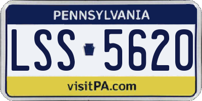 PA license plate LSS5620