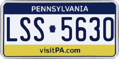 PA license plate LSS5630