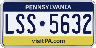 PA license plate LSS5632