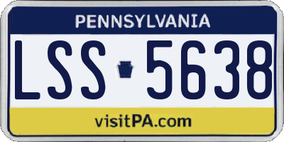 PA license plate LSS5638