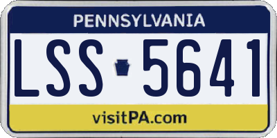 PA license plate LSS5641
