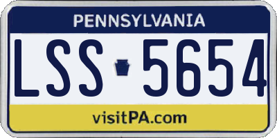 PA license plate LSS5654
