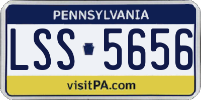 PA license plate LSS5656