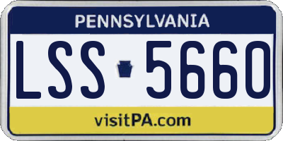 PA license plate LSS5660
