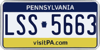PA license plate LSS5663