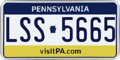 PA license plate LSS5665