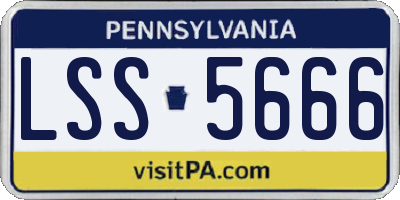PA license plate LSS5666