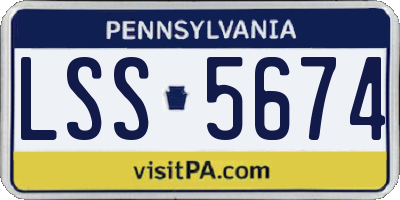 PA license plate LSS5674