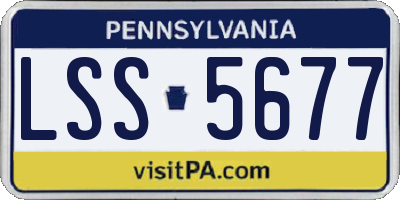 PA license plate LSS5677