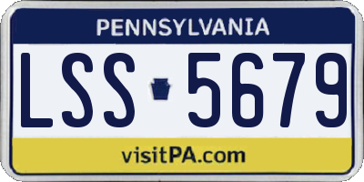 PA license plate LSS5679