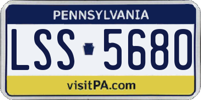 PA license plate LSS5680