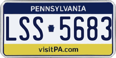 PA license plate LSS5683