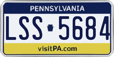 PA license plate LSS5684