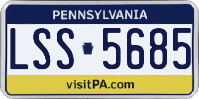 PA license plate LSS5685