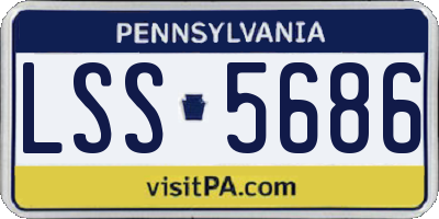 PA license plate LSS5686