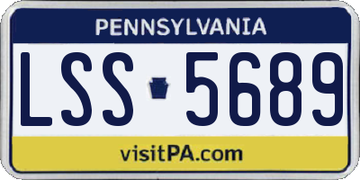 PA license plate LSS5689