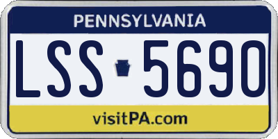 PA license plate LSS5690