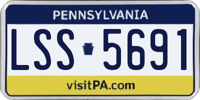 PA license plate LSS5691