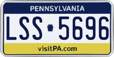 PA license plate LSS5696