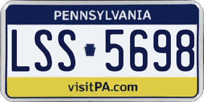 PA license plate LSS5698