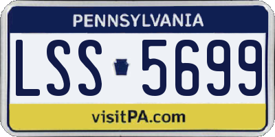 PA license plate LSS5699