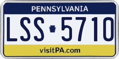 PA license plate LSS5710