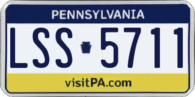 PA license plate LSS5711