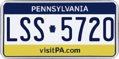 PA license plate LSS5720