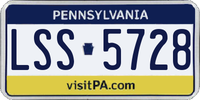 PA license plate LSS5728