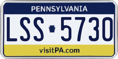 PA license plate LSS5730